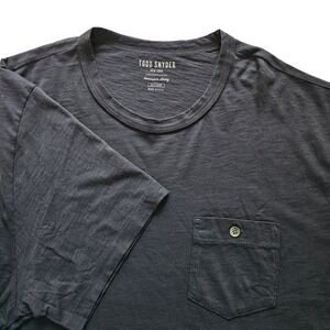 NWT Todd Snyder Homespun Jersey Navy Blue Slub‎ Pocket T-Shirt Cotton Men's XXL